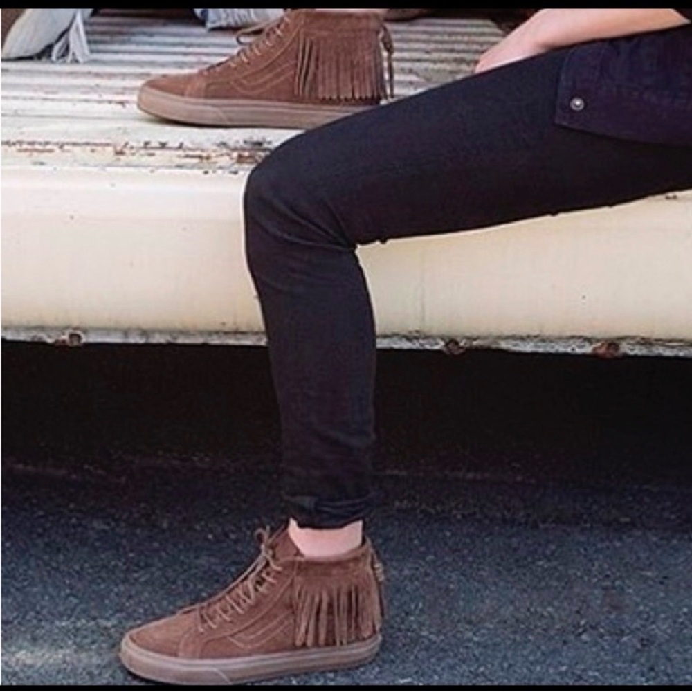 Vans Suede Sk8- Hi Moccasin Fringe Sneakers
